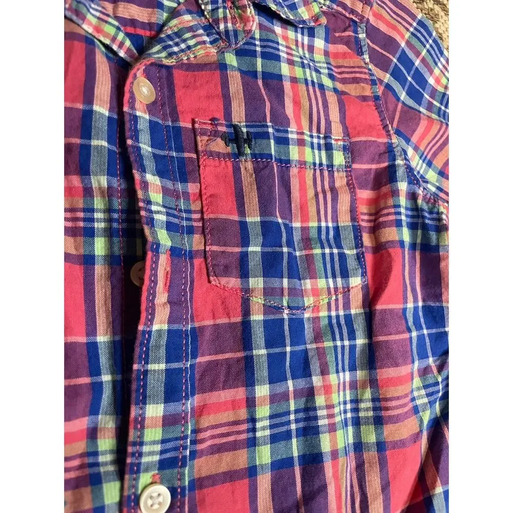 Toddler Boys Carter's Cotton Plaid Button Down Shirt Size‎ 3T Easter